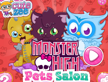 Állat kozmetika szalon Monster high játék
