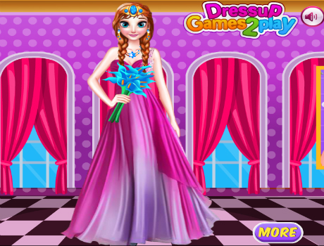 Anna hercegnő báli ruhája öltöztetős jégvarázs játék