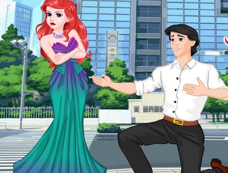 Ariel szakít Eric-el hercegnős játék