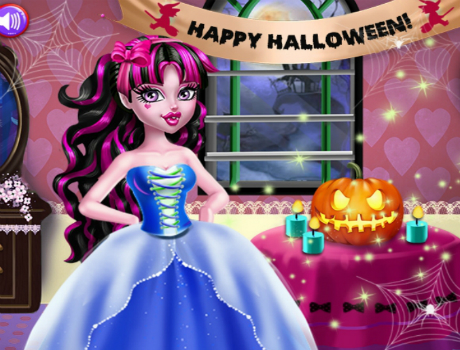 Draculaura halloween dekorációja Monster high játék