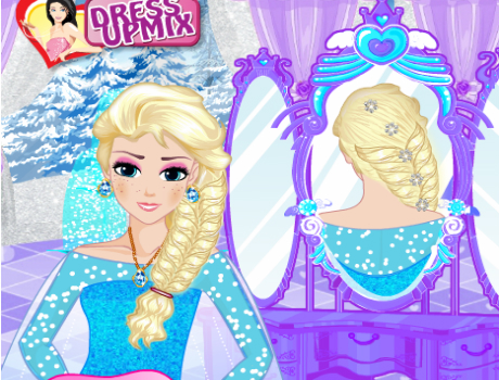 Elsa csoda szép frizurája Jégvarázs játék