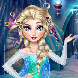 Elsa jégvarázs fodrászos játék