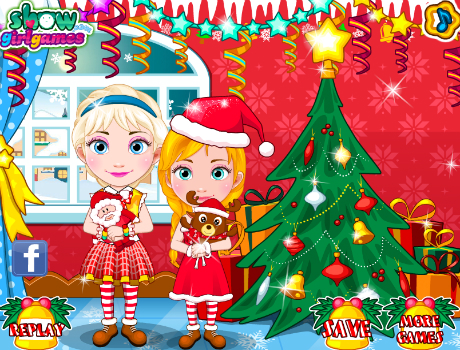 Elsa és Anna karácsonykor jégvarázs játék