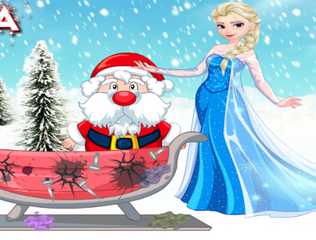 Elsa és Mikulás szánja jégvarázs játék