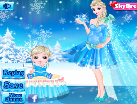 Elsa mama és gyermeke öltöztetős jégvarázs játék