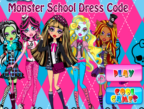Iskolai divat öltöztetős Monster high játék
