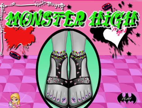 Láb díszítés Monster high játék