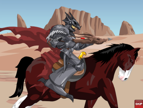 Sárkány harc lovas játék