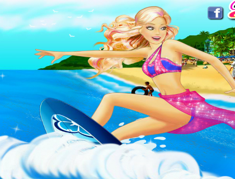 Szörfös Barbie öltöztetős Barbie játék