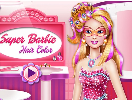 Szuperhős Barbie frizurája fodrászos játék