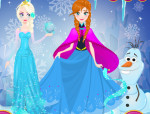 Elsa és Anna öltöztetős jégvarázs játék
