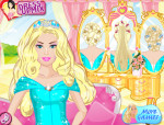Barbie hercegnő frizurája fodrászos játék