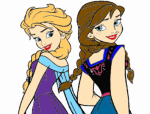 Elsa és Anna kifestős jégvarázs játék