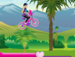 Kerékpár út ügyességi Barbie játék