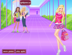 Iskolás Barbie öltöztetős játék