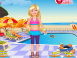 Strandoló Barbie öltöztetős játék