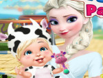 Elsa és babája öltöztetős jégvarázs játék