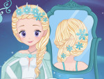 Elsa legszebb fonott frizurája fodrászos játék