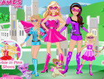 Szuper hős lányok öltöztetős Barbie játék