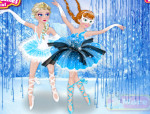 Elsa és Anna balerina stílusa jégvarázs játék