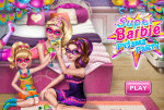 Szuperhős pizsama parti Barbie játék