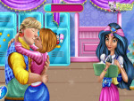 Anna és Kristóf szerelmi csókja jégvarázs játék