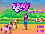 Pony futó verseny lovas játék