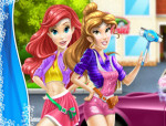 Belle és Ariel autómosója hercegnős játék