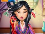 Mulan hercegnő frizurája fodrászos játék