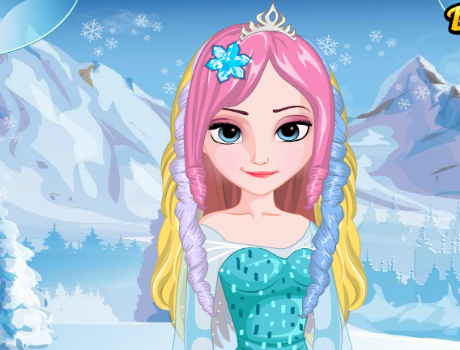 Elsa királynő menyasszonyi frizurája fodrászos játék