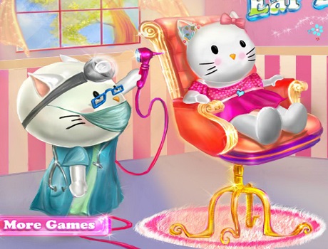 Fülészeten Hello Kitty játék