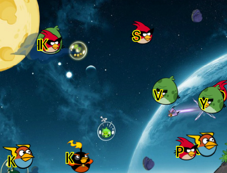 Gyors gépírás Angry Birds játék