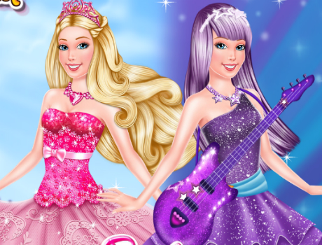 Hercegnő Vs. Popstar öltöztetős Barbie játék