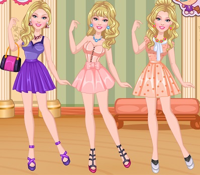 Stílusos ruhák Barbie játék
