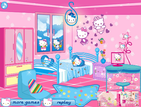 Szoba dekoráció Hello Kitty játék