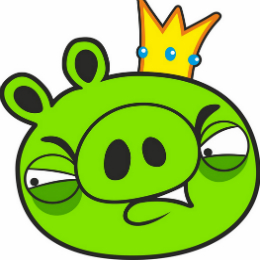 Zöld malac király Angry Birds játék