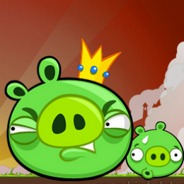 Zöld malacok támadása Angry Birds játék
