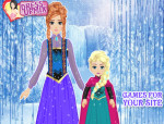 Elsa és anyukája fodrászos jégvarázsjáték