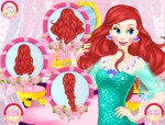 Ariel menyasszonyi frizurája fodrászos játék