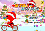 Téli biciklis Angry Birds játék