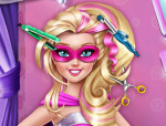 Barbie szuper hős frizurája fodrászos játék