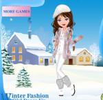 Téli divat öltöztetős Barbie játék