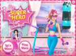Szuperhős edzésben Barbie játék