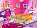 Szuperhős lakást takarít Barbie játék