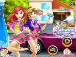 Belle és Ariel kocsit mos lányos játék