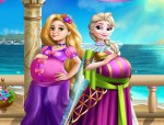 Aranyhaj és Elsa várandós hercegnős játék