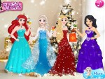 Karácsonyi parti divat öltöztetős hercegnős játék